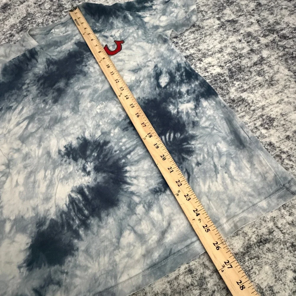 True Religion Lot of 2 Tie Dye Graphic T-Shirts Mens Small & Medium Buddha Logo